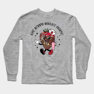 Valentines Day Nurse Berry Boujee Registered Student Nurse Long Sleeve T-Shirt